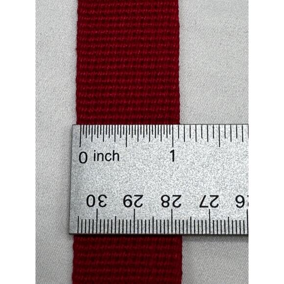 Coach Natural Linen Leather Belt Sz 38 Brick Red used 41” Long Preppy Academic - Picture 5 of 8